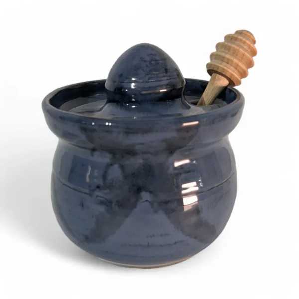 Muskoka Bay Pottery Honey Pot Summer Blue